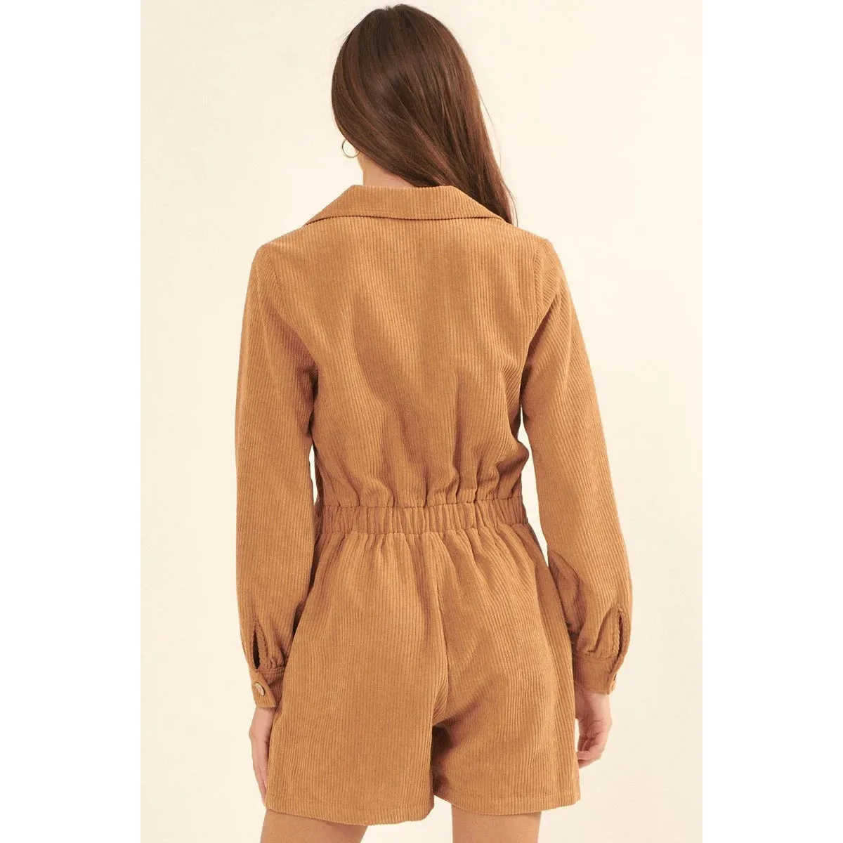 A Woven Corduroy Romper