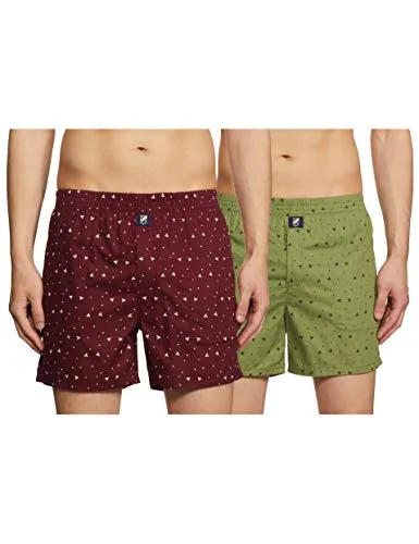 Amazon Brand - House & Shields Men's Regular Printed Boxers (HSAW20TOBOX02-PO2_Multicolor-2_Large)