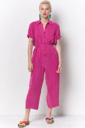 ANAIS Shirt Style Jumpsuit - Cupro