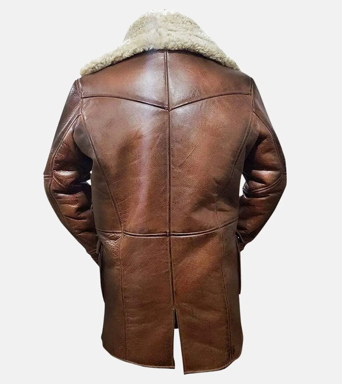 Bane Inspired Fur B3 Cowskin Shearling Leather Coat