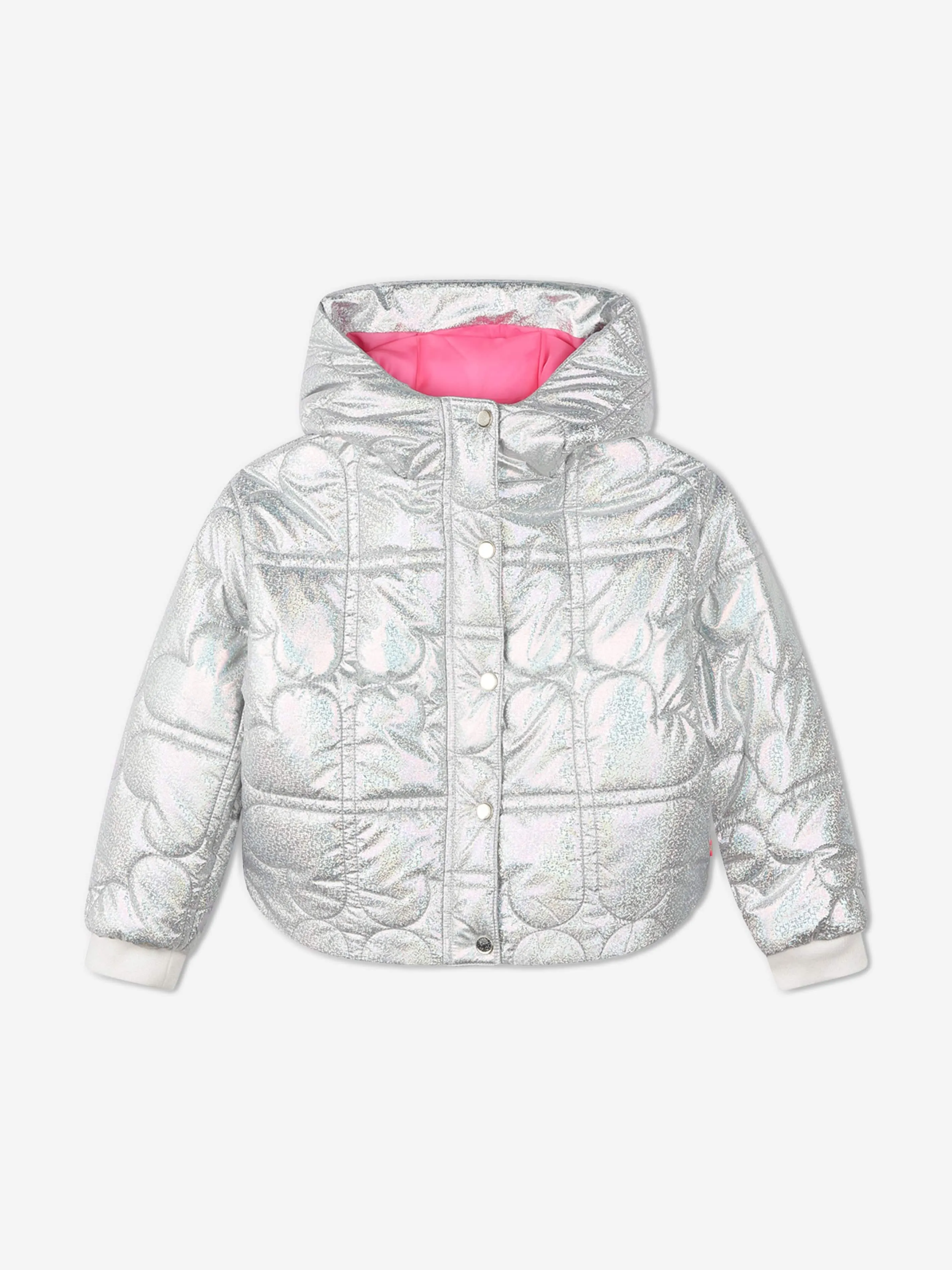 Billieblush Girls Iridescent Shell Puffer Jacket in Multicolour