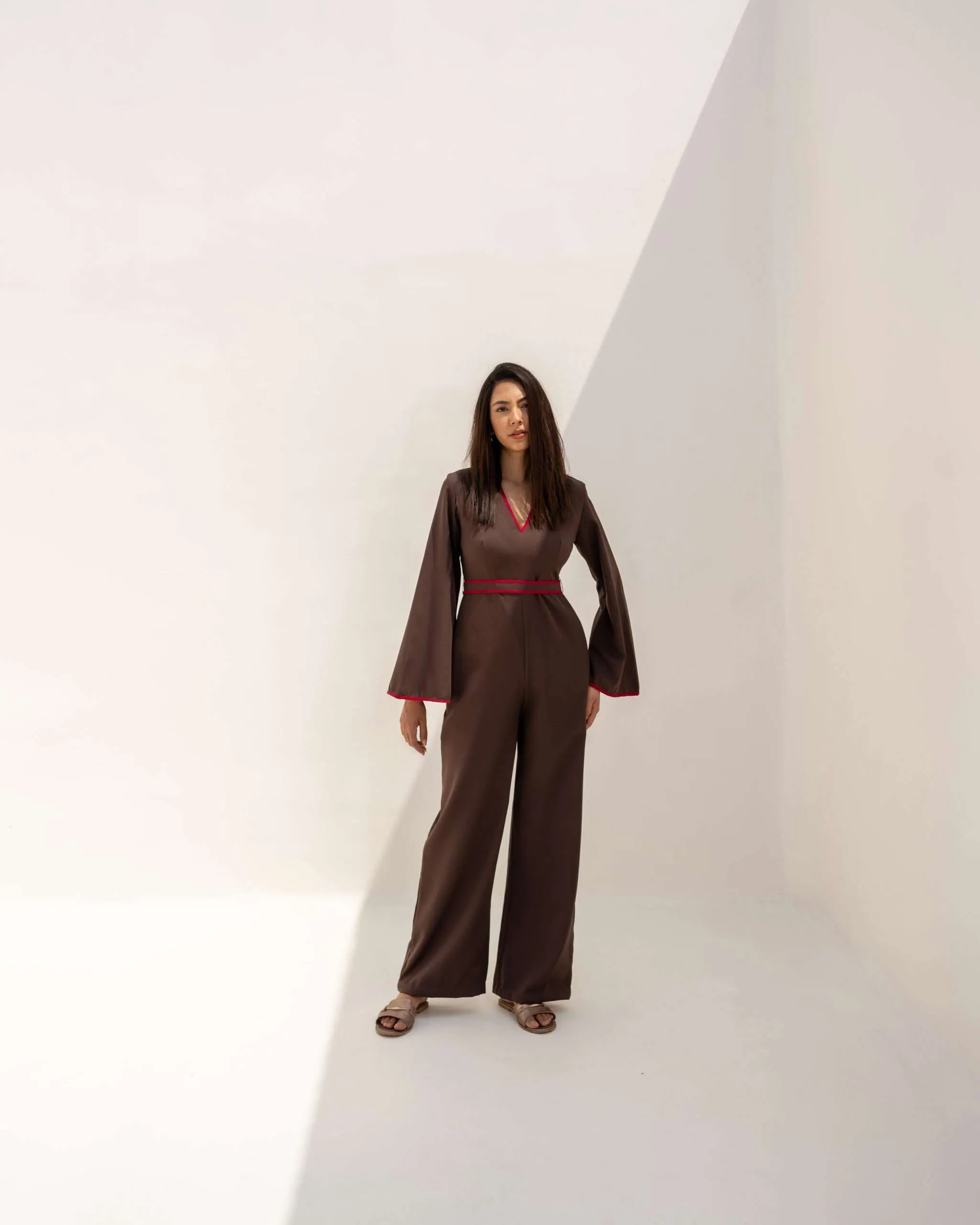 Brown Classic Latest Women Jumpsuits For Work