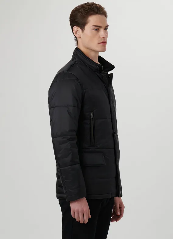 Bugatchi Quilted Three Quarter Jacket, Caviar