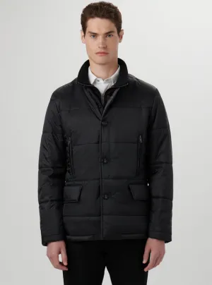 Bugatchi Quilted Three Quarter Jacket, Caviar