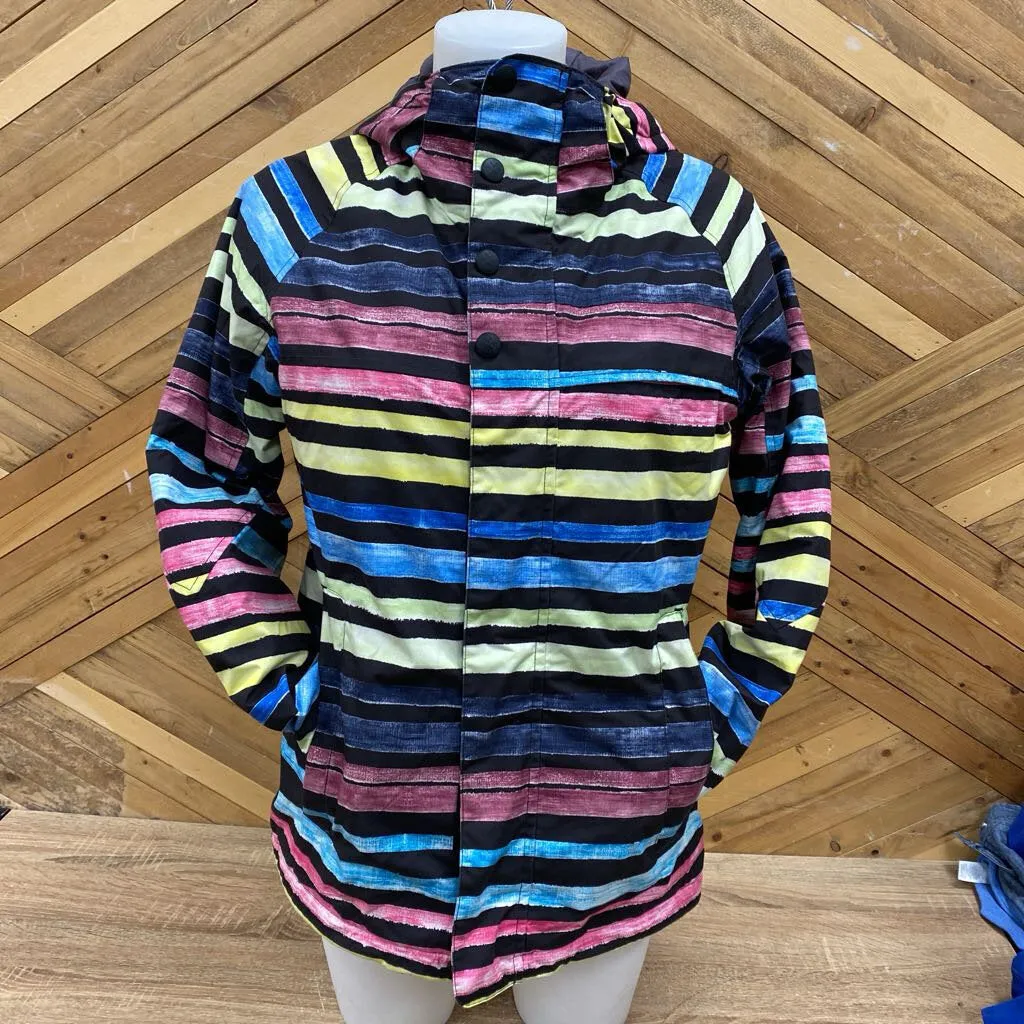 Burton- Women's Striped Insulated Ski Jacket- MSRP $320: Multicolor-women-SM