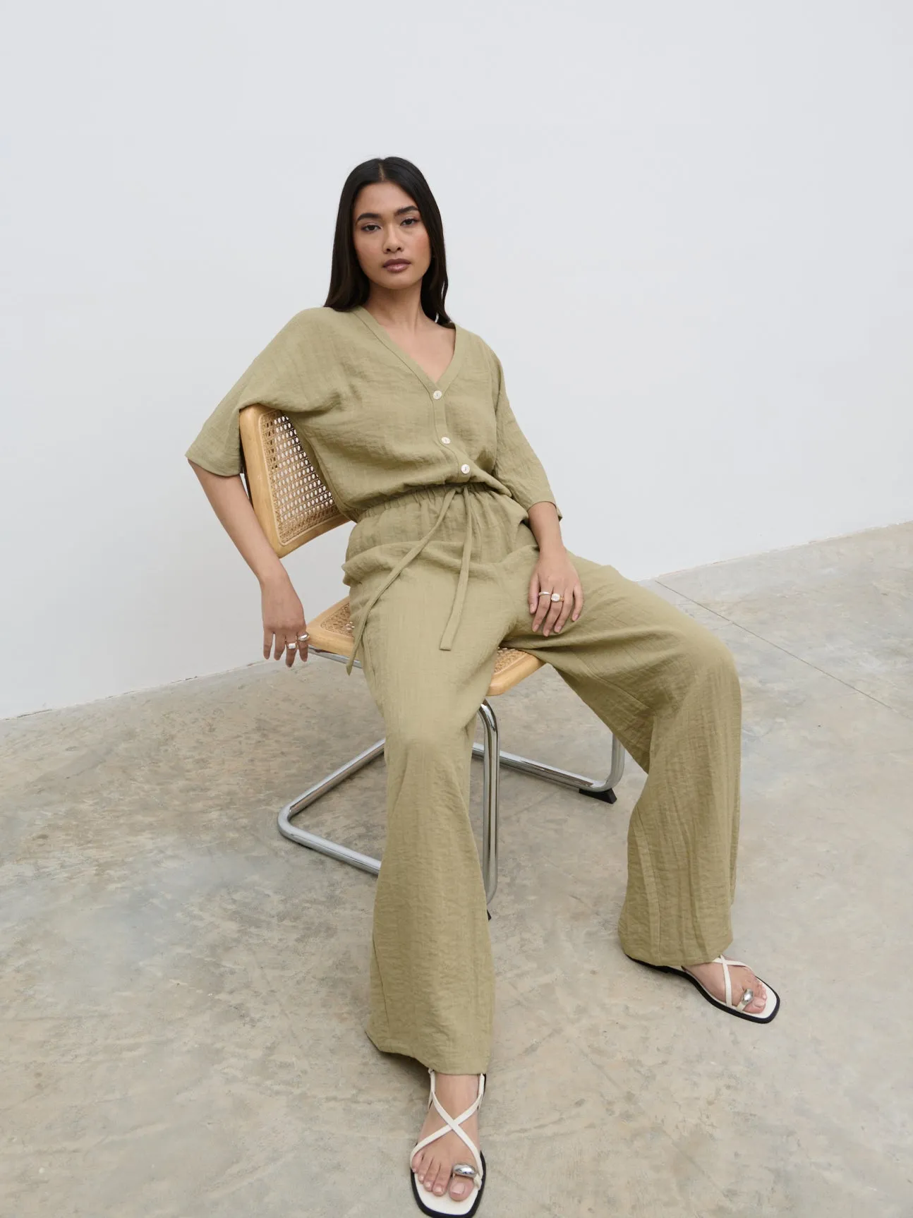 Carey Easywear Jumpsuit - Olive