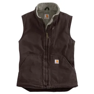 Carhartt Women's Dark Brown Sandstone Mock-Neck Vest