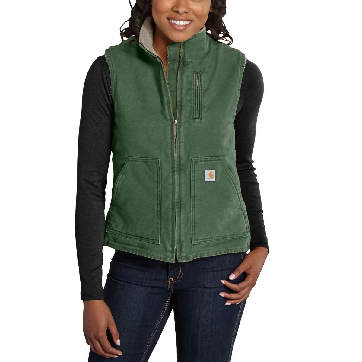 Carhartt Women's Woodland Sandstone Mock-Neck Vest