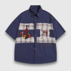 Cartoon Patchwork Shirts