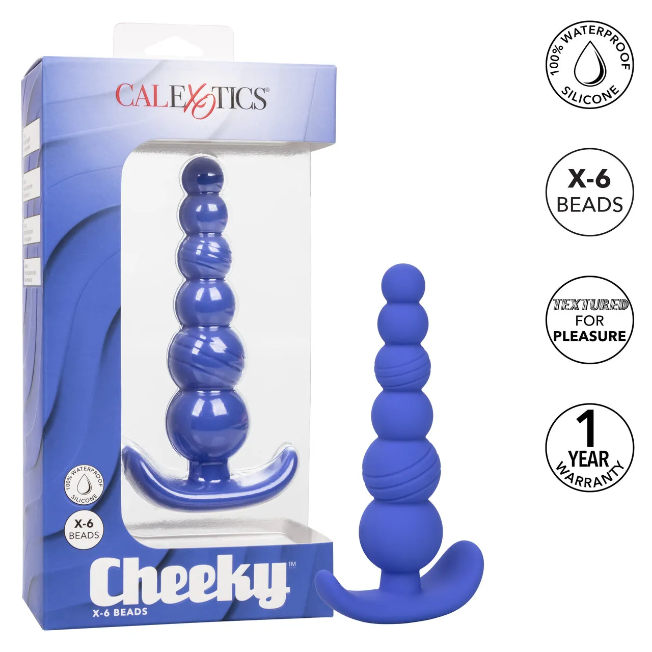 Cheeky X-6 Silicone Anal Beads