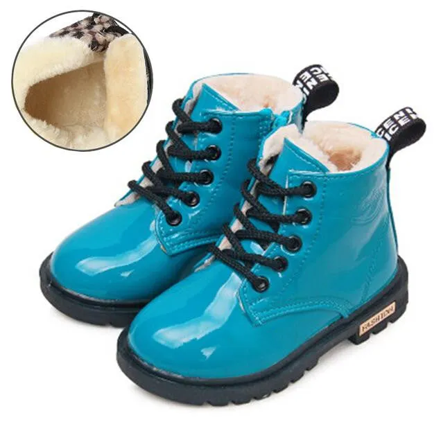 Children shoes girls winter snow boots shoes 2017 autumn spring children's boots boys Tong Mading boots waterproof kids shoes