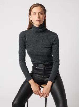 Cotton Cashmere Long Sleeve Turtleneck