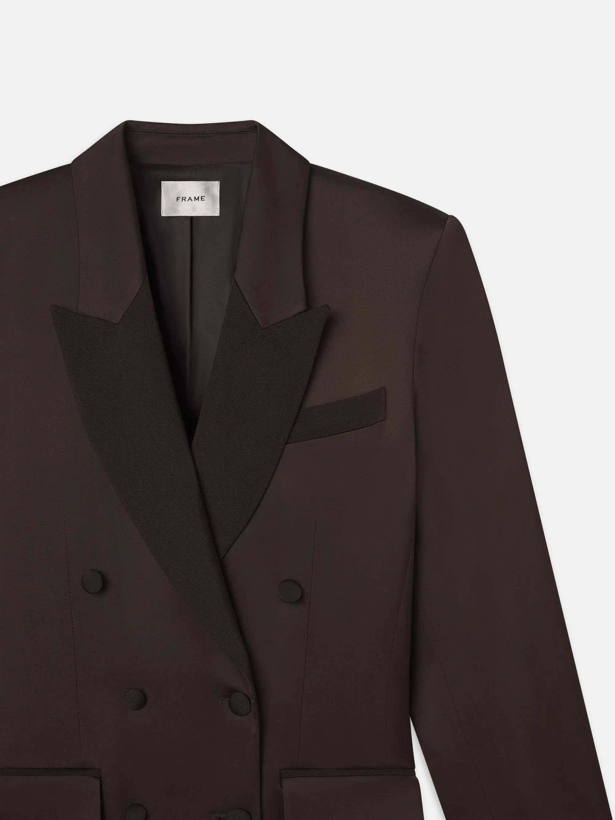 Double-Breasted Slim Blazer -- Espresso