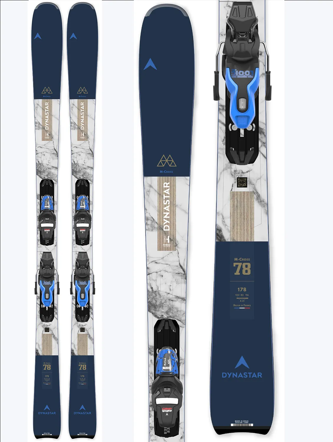 Dynastar M Cross 78 Mens Snow Skis   Look Express 11 Bindings 2024