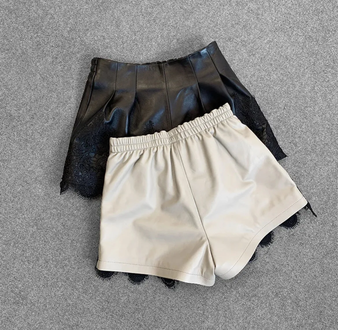 Elly - Women's Leather Shorts