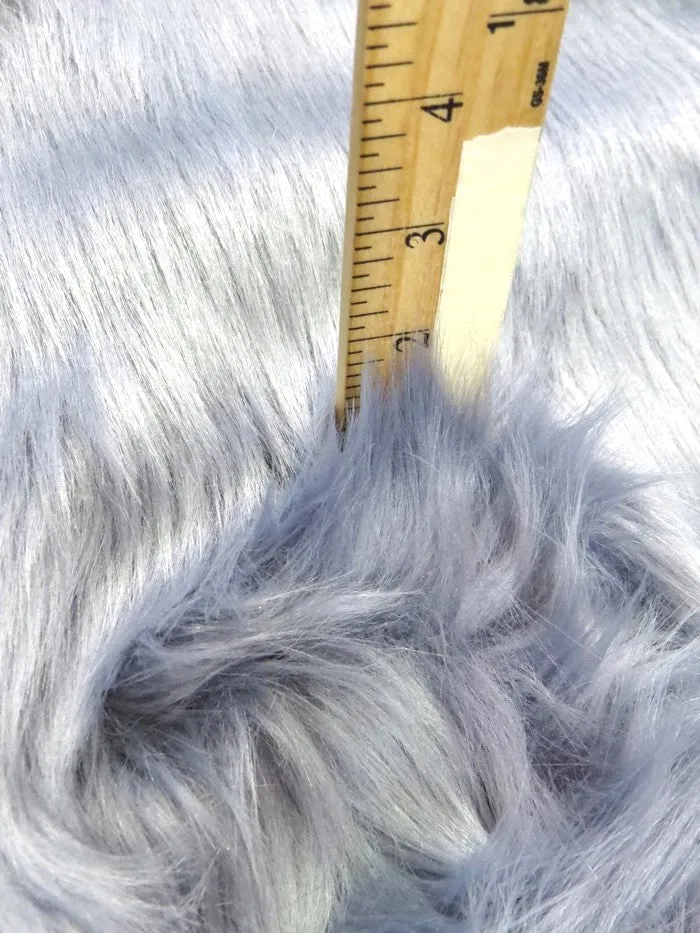 Faux Fake Fur Solid Shaggy Long Pile Fabric / Latte / 15 Yard Bolt