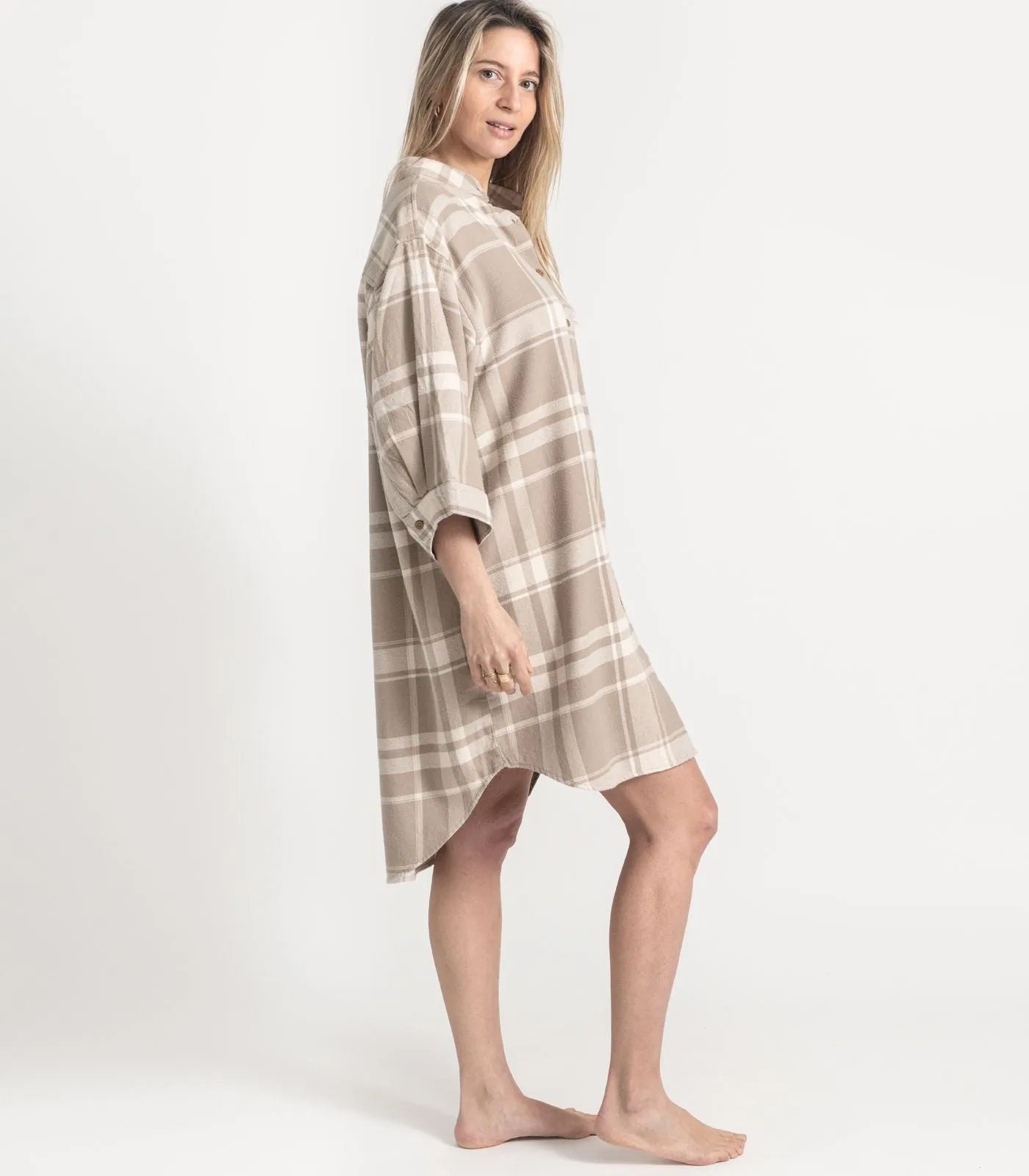 Flannelette Night Shirt - Plaid