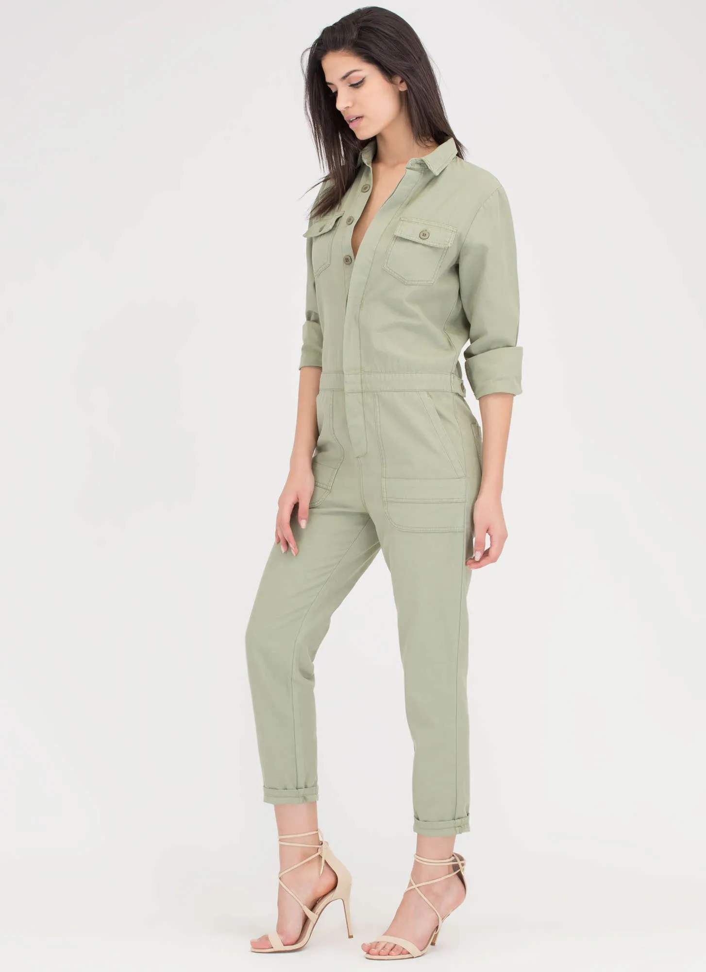 Fleur Days Embroidered Utility Jumpsuit