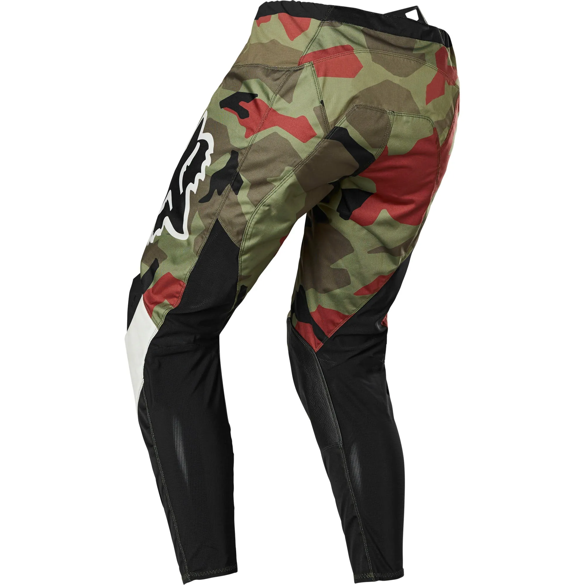 Fox Racing  Youth Green Camo 180 BNKR Pants Heat Abrasion Resistant Stretch Zip