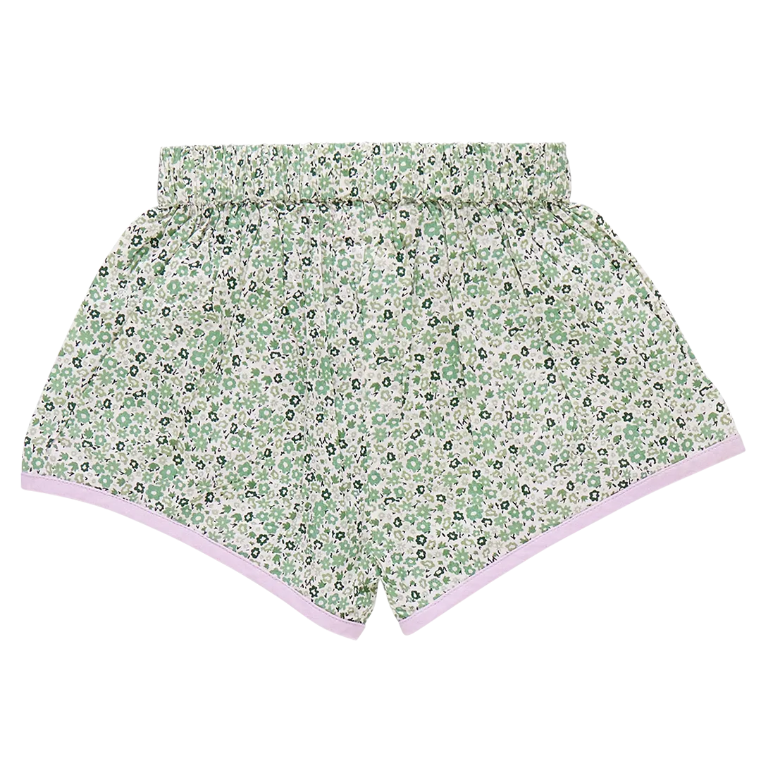 Girls Millie Short - Green Mini Ditsy