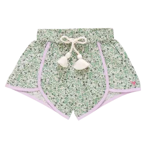 Girls Millie Short - Green Mini Ditsy