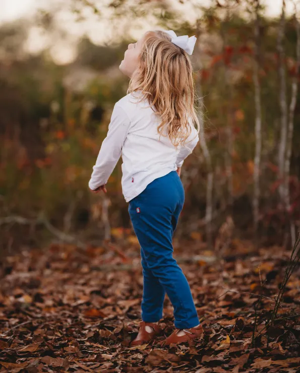 Girls Soft Cotton Jersey Long Sleeve Tee | Forest Green