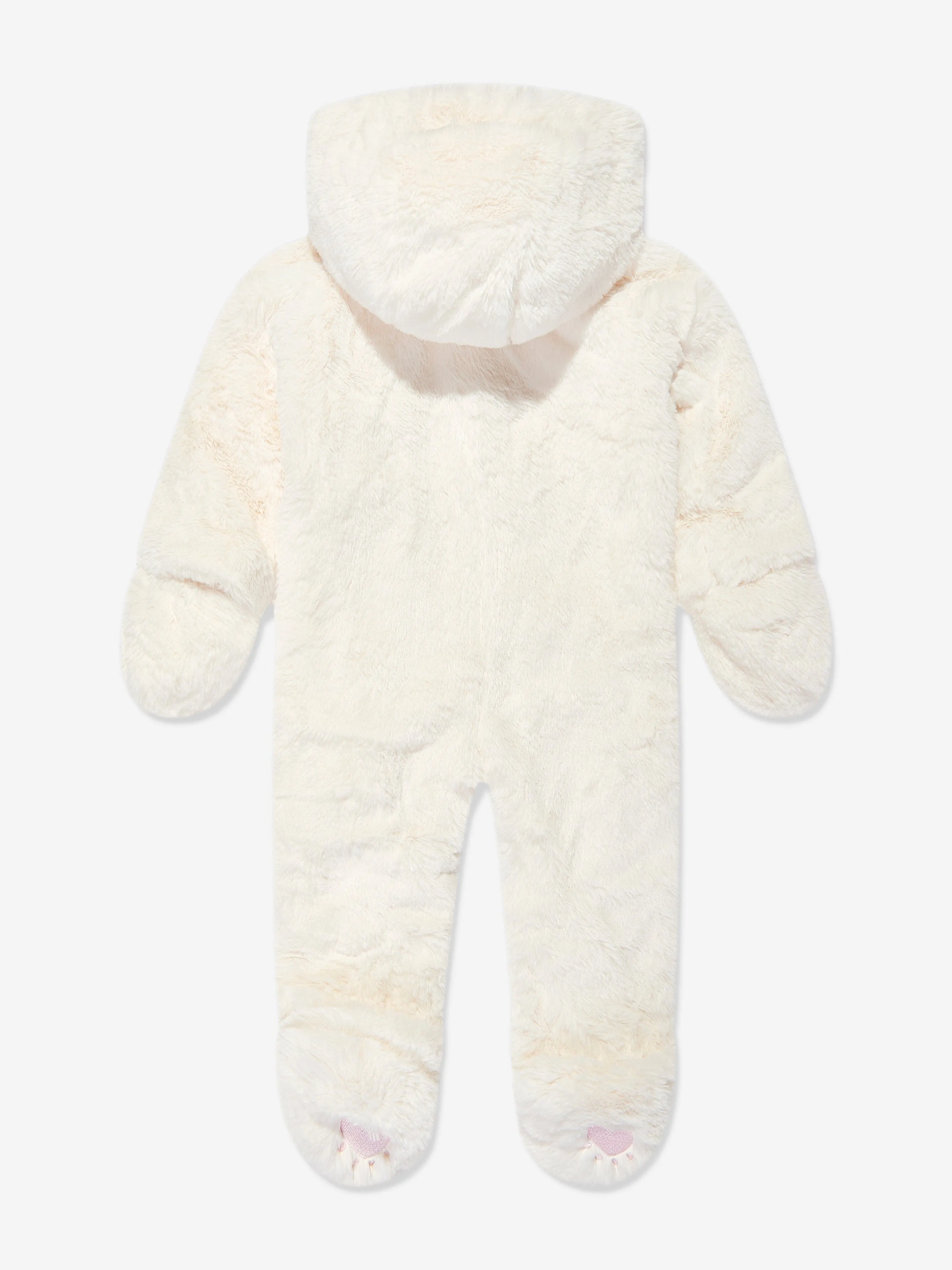 Guess Baby Faux Fur Snowsuit in Ivory