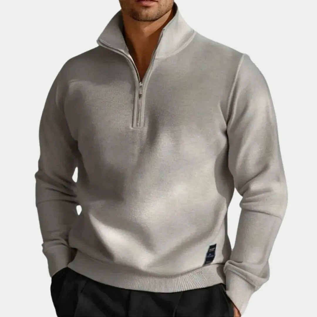 Half Zip Knitwear Pullover Sweater - Cross & Crown