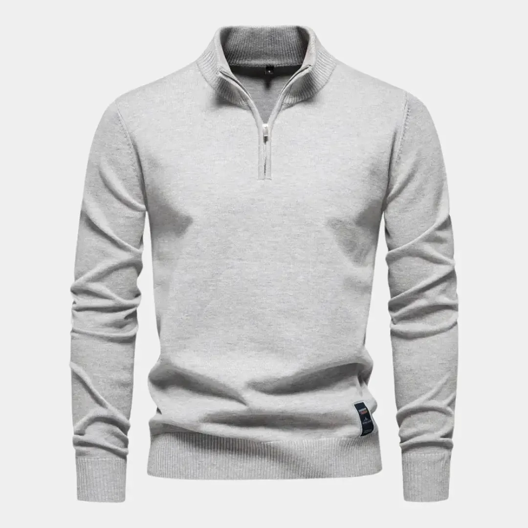 Half Zip Knitwear Pullover Sweater - Cross & Crown