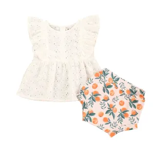 Lace Orange Baby Set