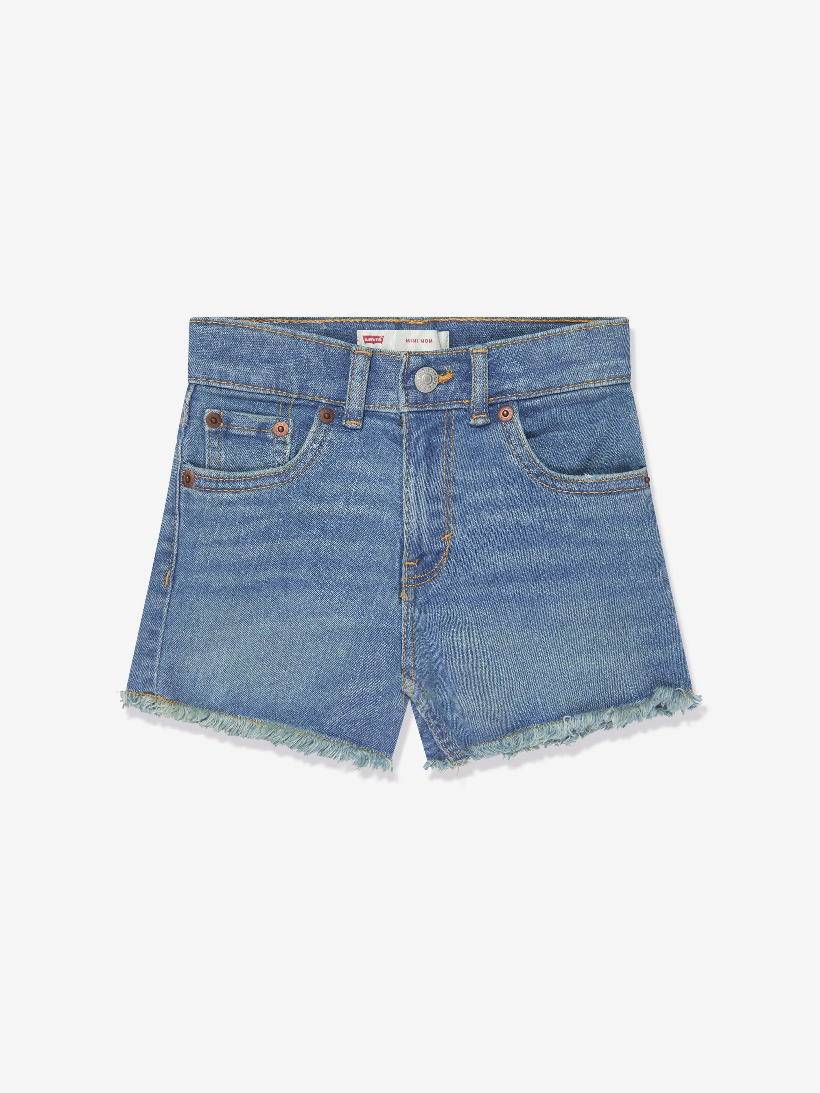 Levi's Wear Girls Mini Mom Shorts in Blue