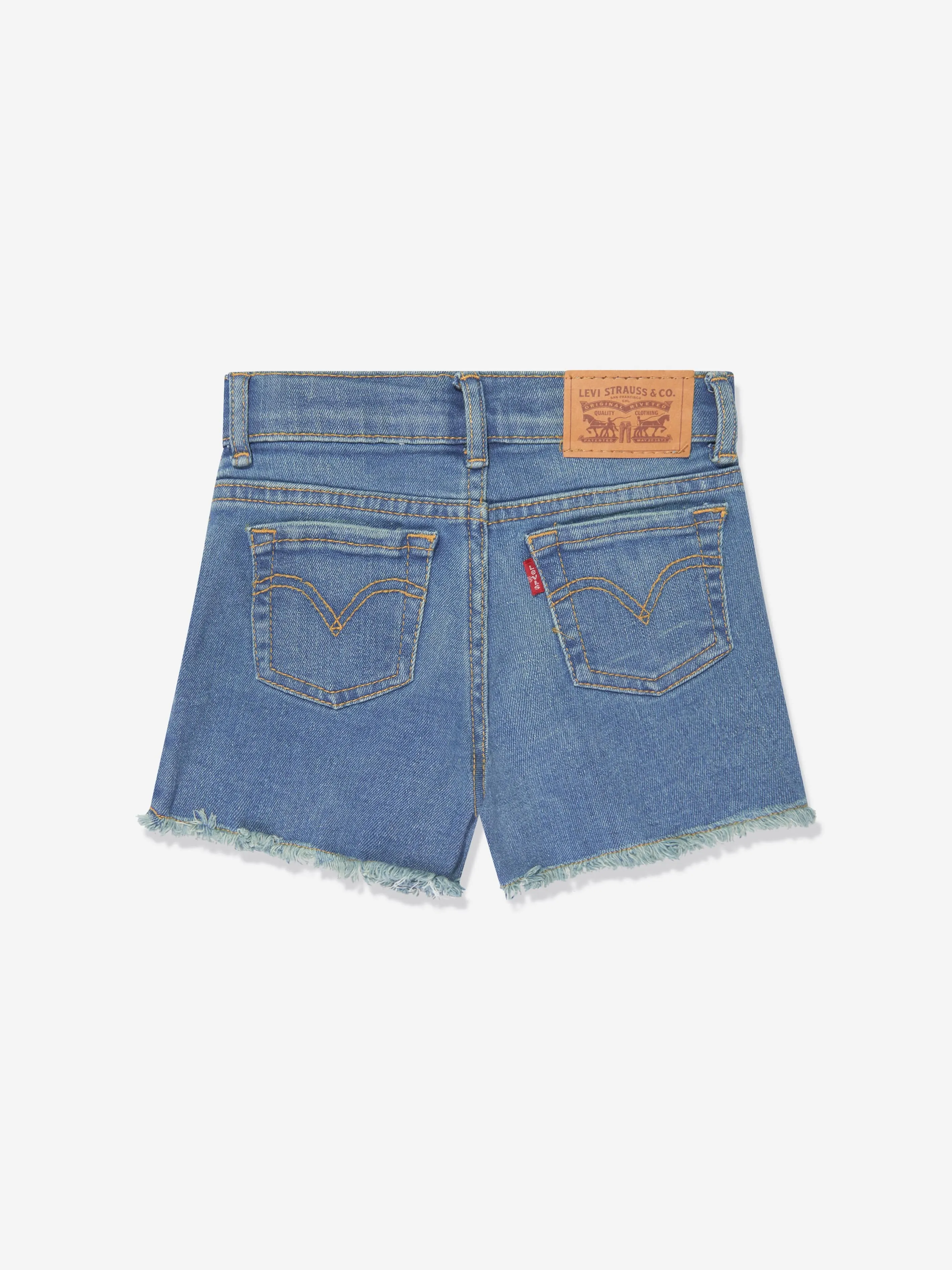 Levi's Wear Girls Mini Mom Shorts in Blue