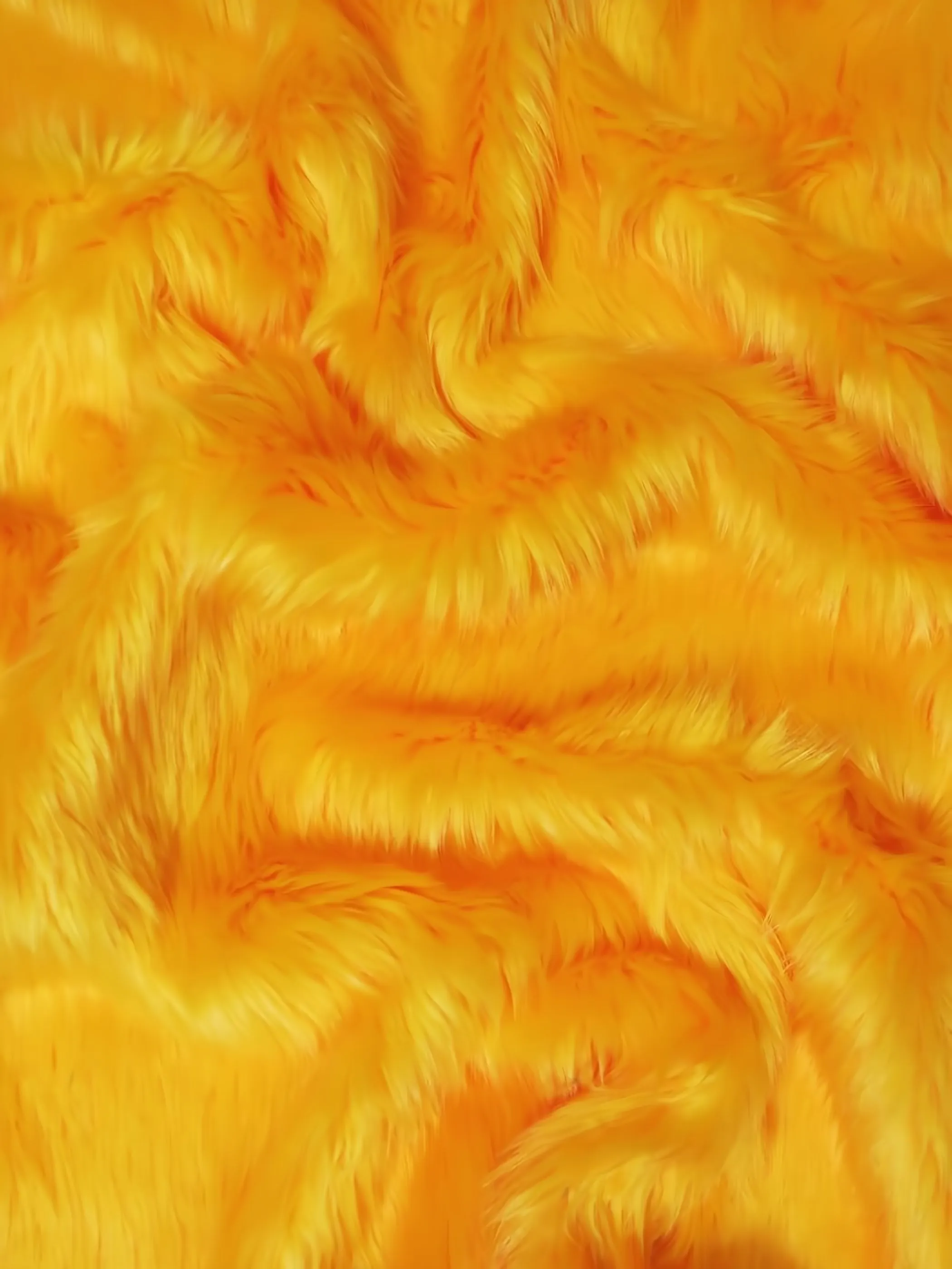 Mango Solid Shaggy Long Pile Faux Fur Fabric / Sold By The Yard (1000 gram Closeout)