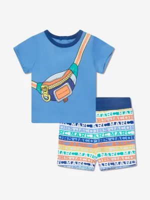 MARC JACOBS Baby Boys T-Shirt And Shorts Set in Blue