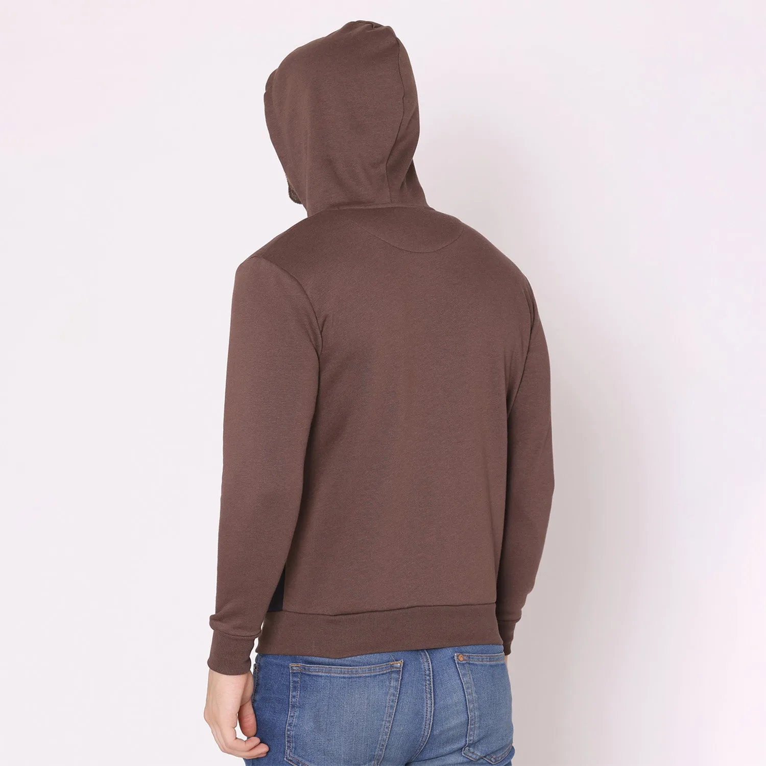 Men's Hoodie Jacket - Brown