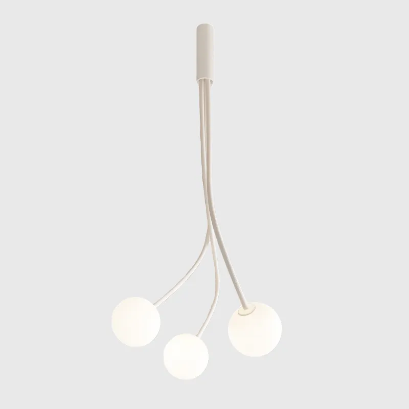 Minimalist Flexible Arm and Orb Chandelier