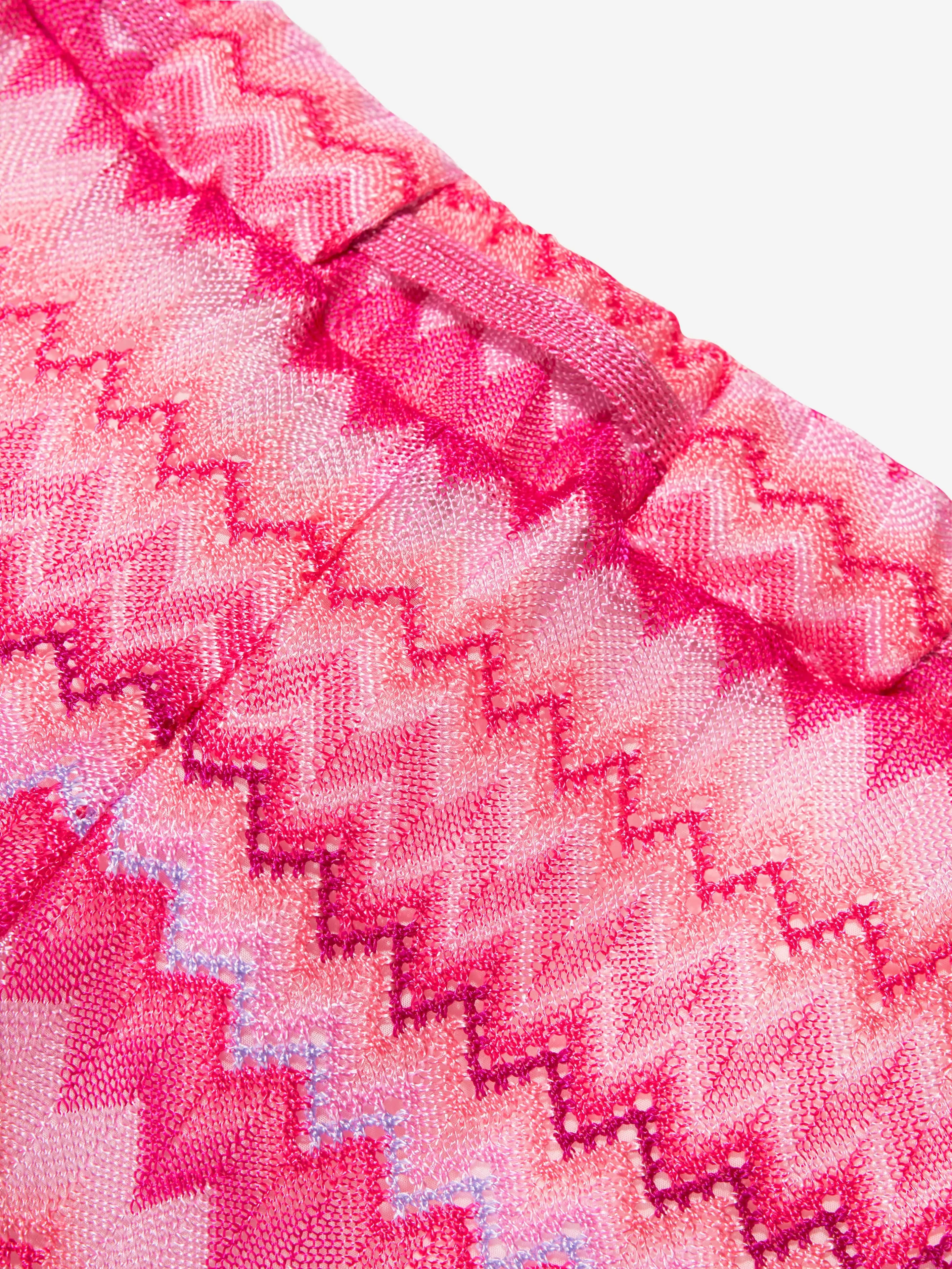 Missoni Girls Zig Zag Knit Shorts in Pink