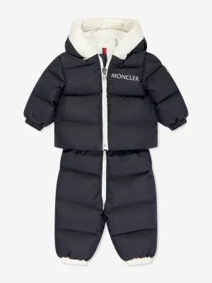 Moncler Enfant Baby Down Padded Xola Jacket in Navy