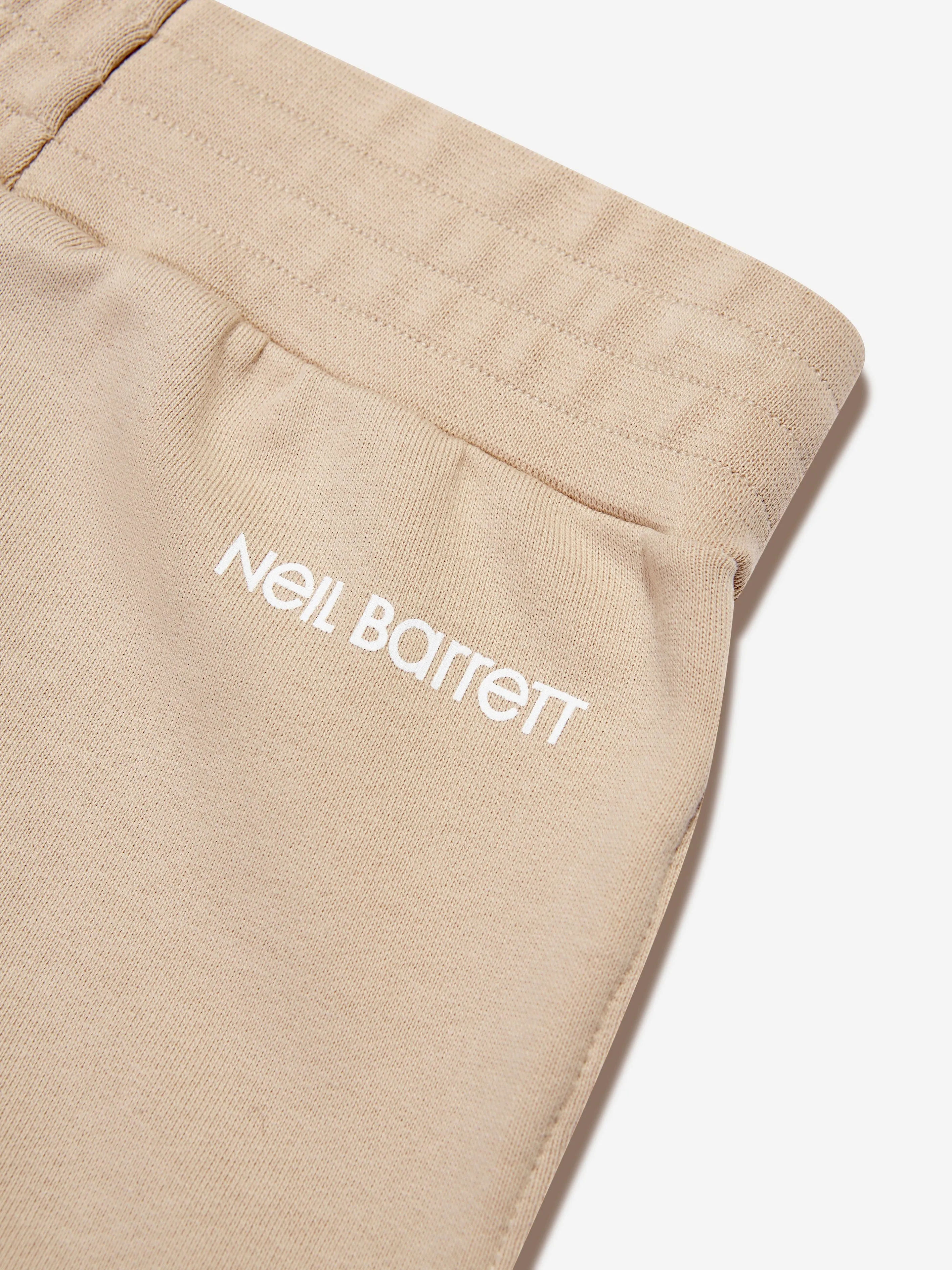 Neil Barrett Boys Thunderbolt Shorts in Beige