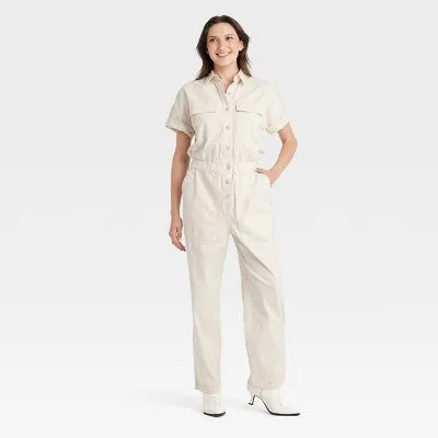 New - Women's Short Sleeve Boilersuit - Universal Thread