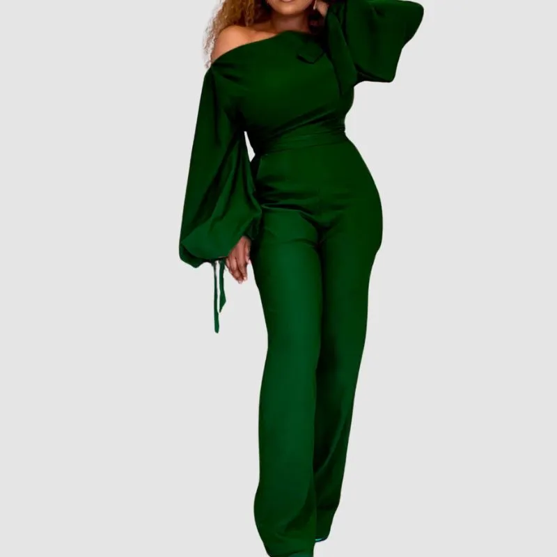 Off Shoulder Wide Leg Jumpsuit