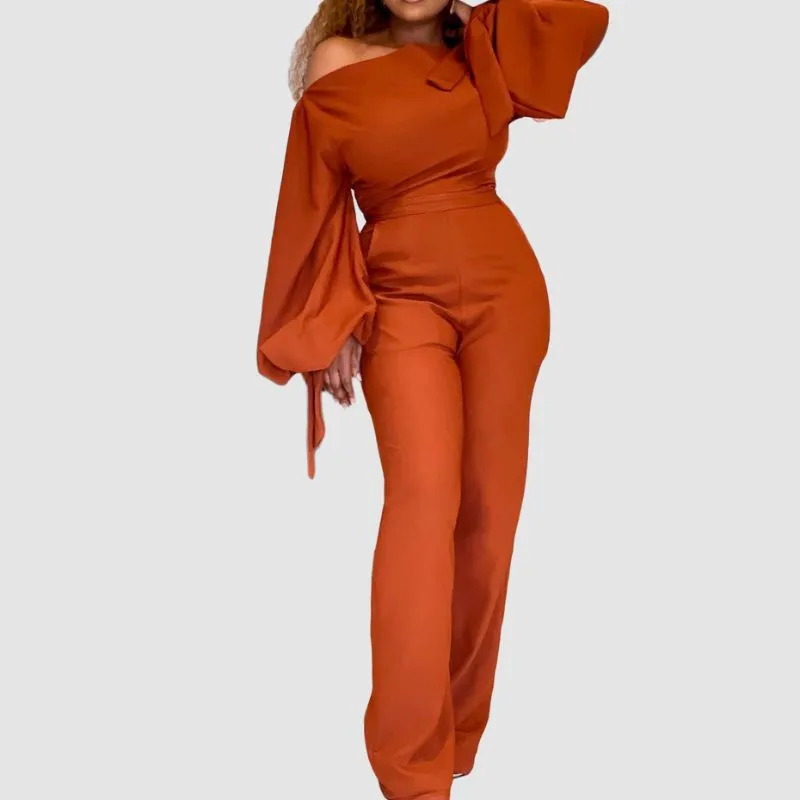 Off Shoulder Wide Leg Jumpsuit