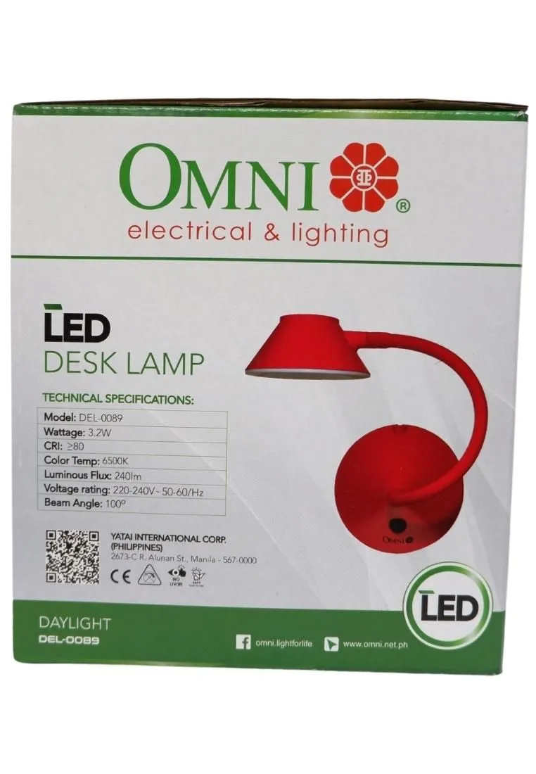 Omni Led Table Lamp 3.2 Watts 0089-Red