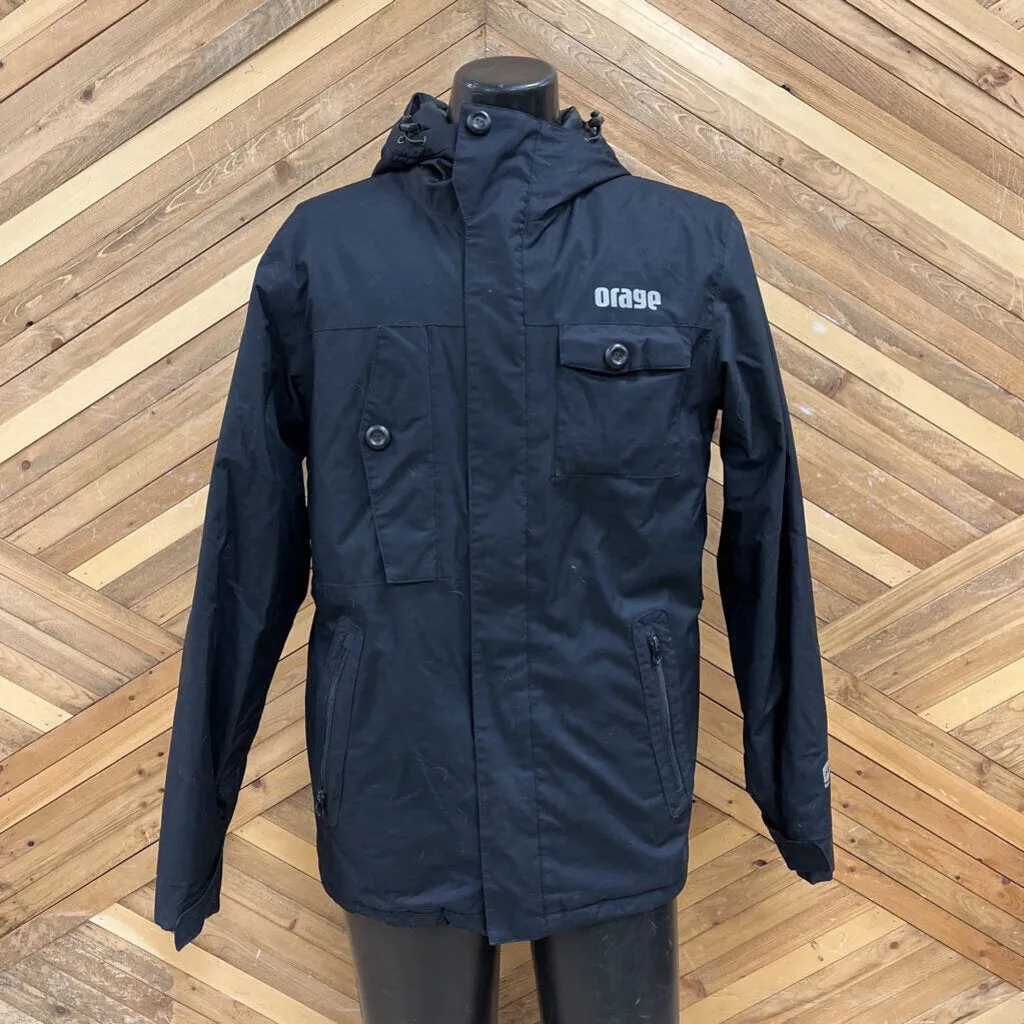 Orage Black Insulated Jacket: black-men-SM