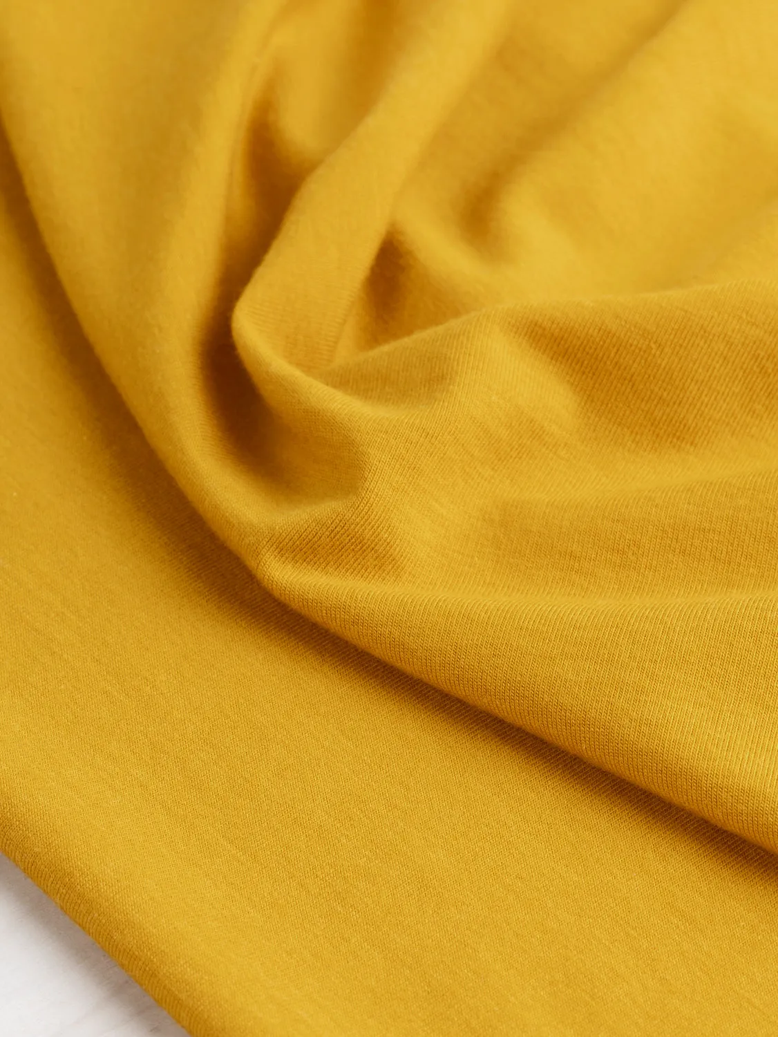 Organic Cotton   Tencel Stretch Knit Jersey - Honey