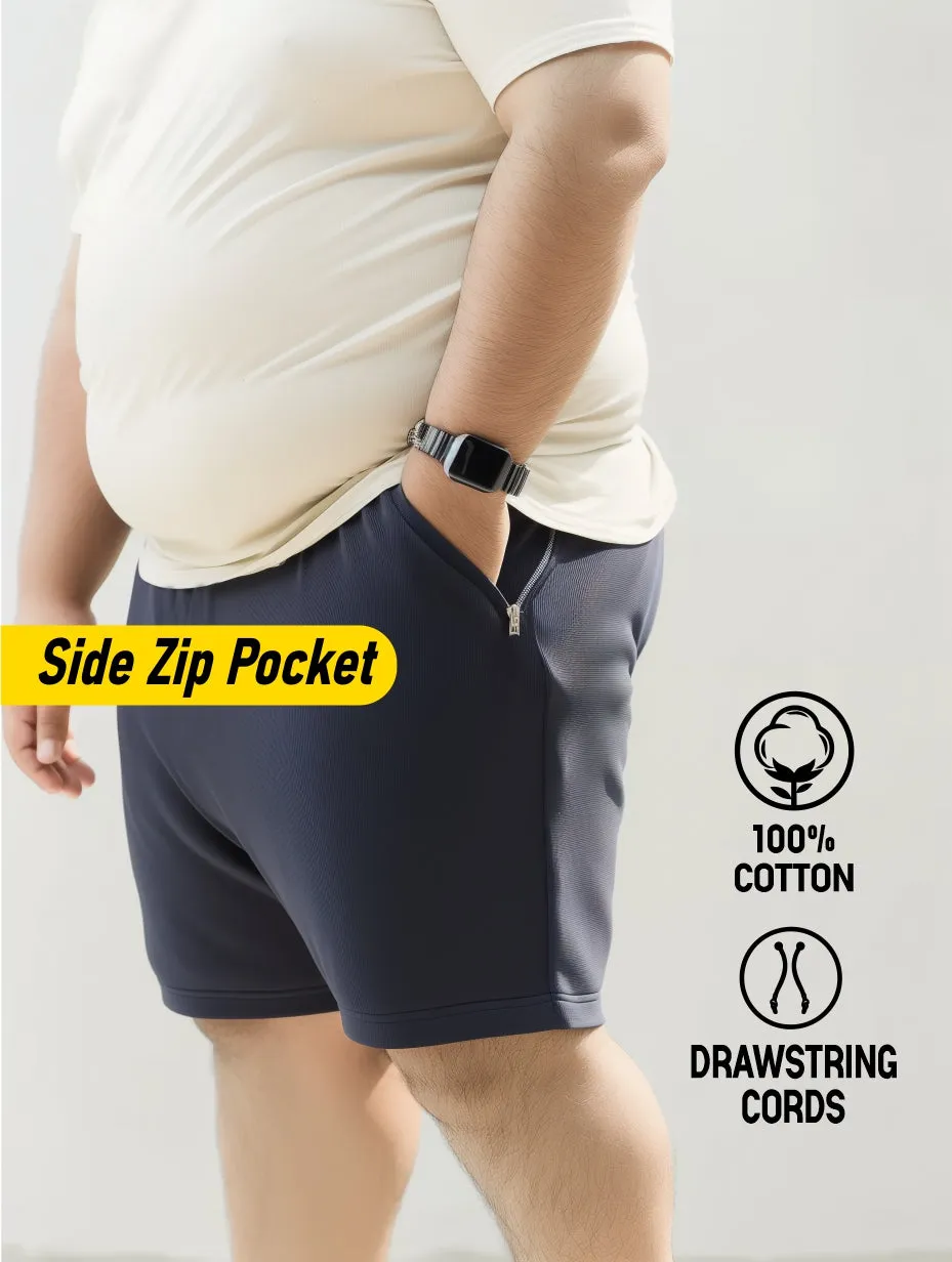 Pack of 3 cotton plus size shorts