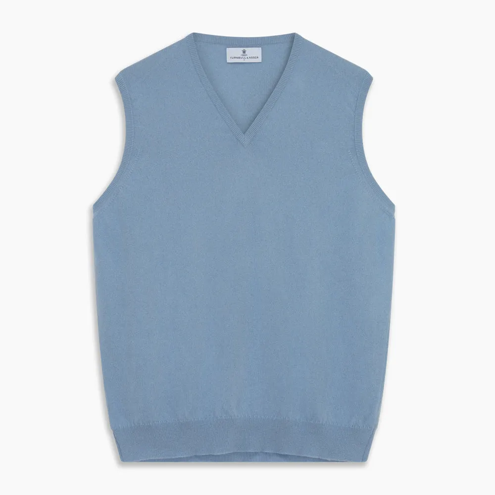 Pale Blue Cashmere Ifor Slipover