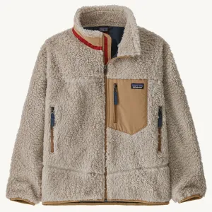 Patagonia Kids Retro-X Fleece Jacket - Natural / Grayling Brown