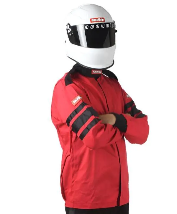 RaceQuip 111 Series Pyrovatex Single Layer Racing Driver Fire Jacket [SFI 3.2A/ 1] - Black/Red/Blue