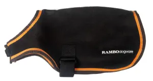 Rambo Deluxe Dog Coat, Black/Orange